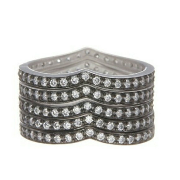 ⬇💲250❕ Freida Rothman 5 Stackable Rings - Picture 5 of 8
